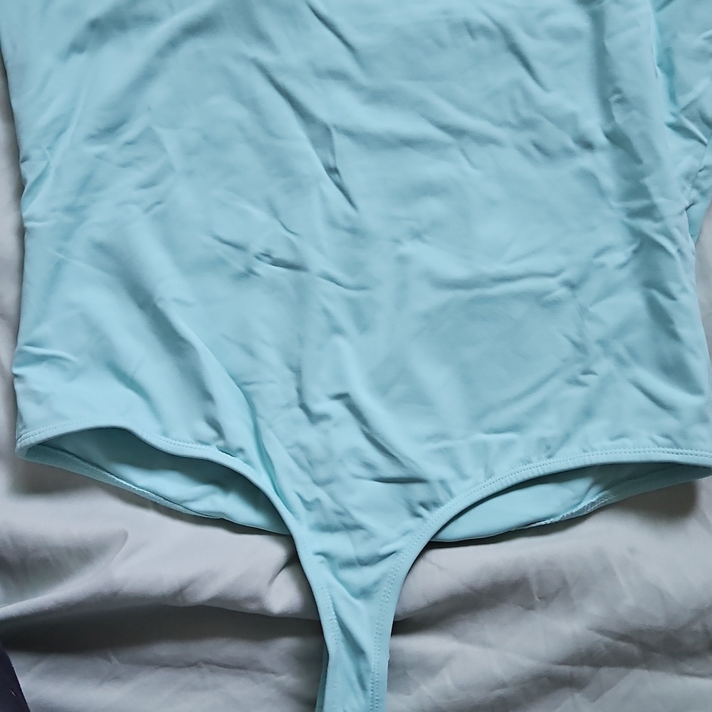 Blue Rain x Francesca's Aqua Bodysuit, Size XL - Picture 4 of 6